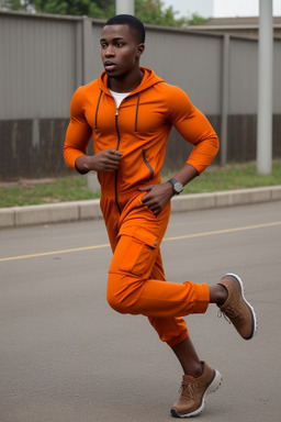 Nigerian young adult male with  brown hair