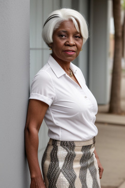 African elderly female with  white hair