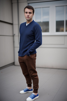 Macedonian adult male with  brown hair