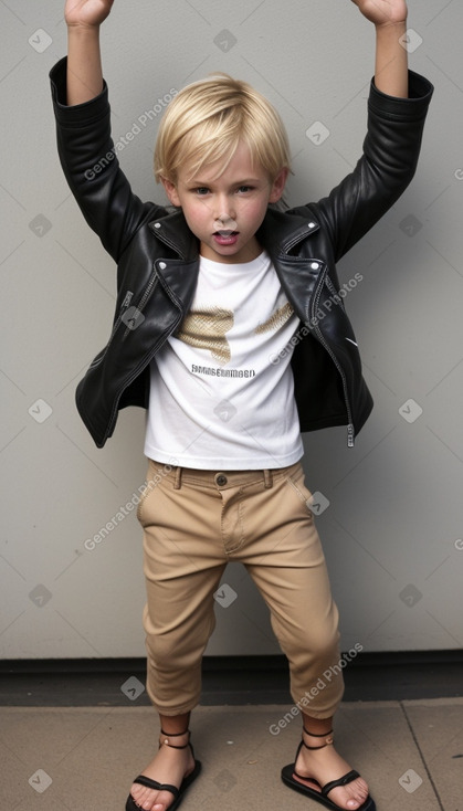 South african child boy with  blonde hair