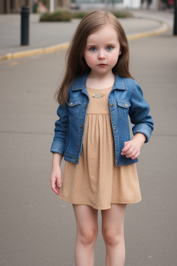 Latvian infant girl with  brown hair