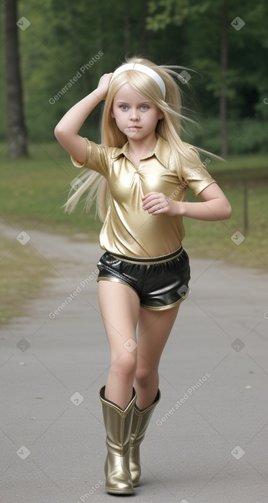 Lithuanian child girl with  blonde hair