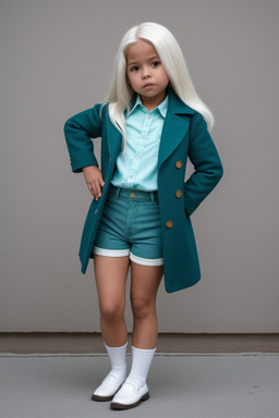 Bolivian child female with  white hair