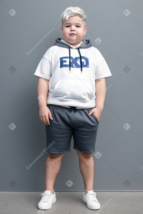 Greek child boy with  white hair