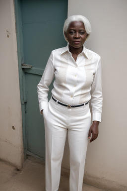 Togolese 45 years female with  white hair