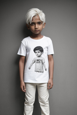 Bangladeshi child boy with  white hair