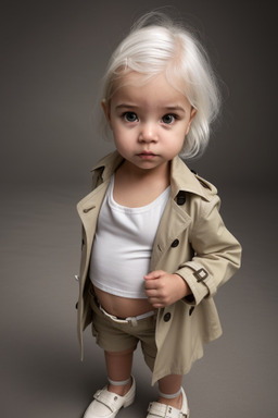 Cuban infant girl with  white hair