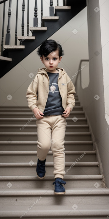 Polish infant boy with  black hair