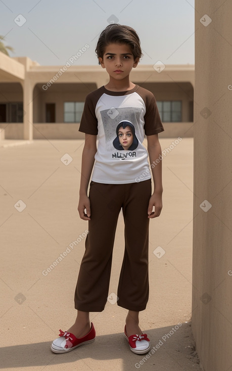 Bahraini child boy with  brown hair