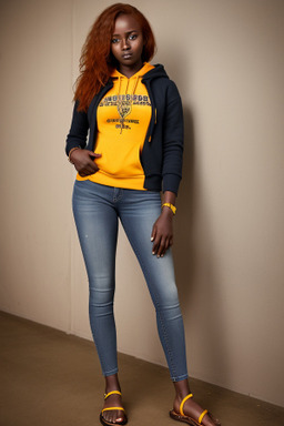 Ugandan young adult female with  ginger hair