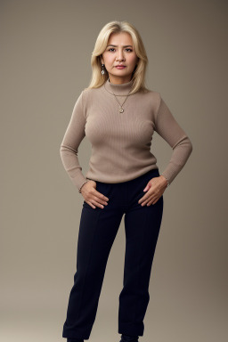 Uzbek middle-aged female with  blonde hair