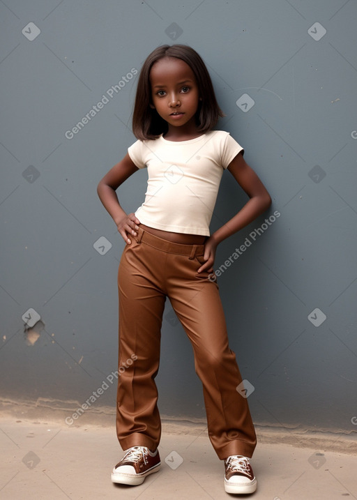 Malian child girl with  brown hair