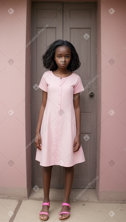 Tanzanian teenager girl with  gray hair