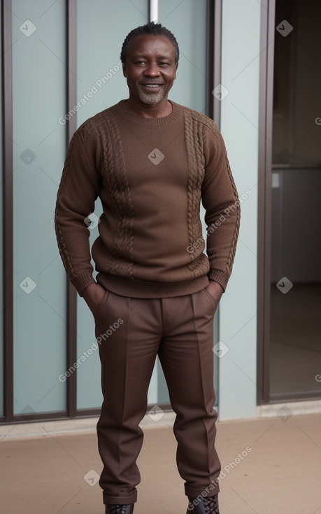 Zambian middle-aged male with  brown hair