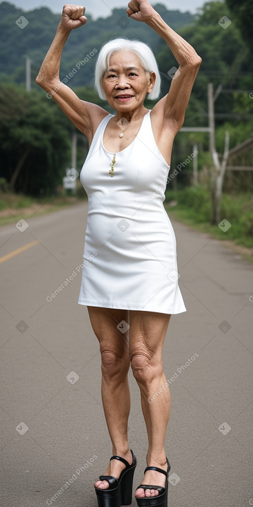 Thai elderly female with  white hair