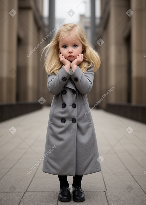 Belgian infant girl with  blonde hair