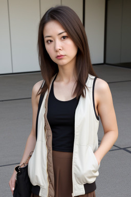 Japanese adult female with  brown hair