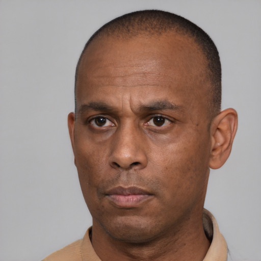 Neutral latino adult male with short  brown hair and brown eyes