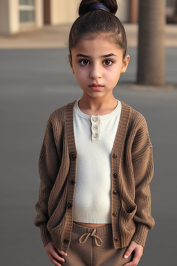 Iraqi child girl with  brown hair