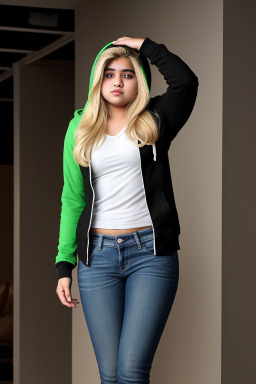 Pakistani teenager girl with  blonde hair