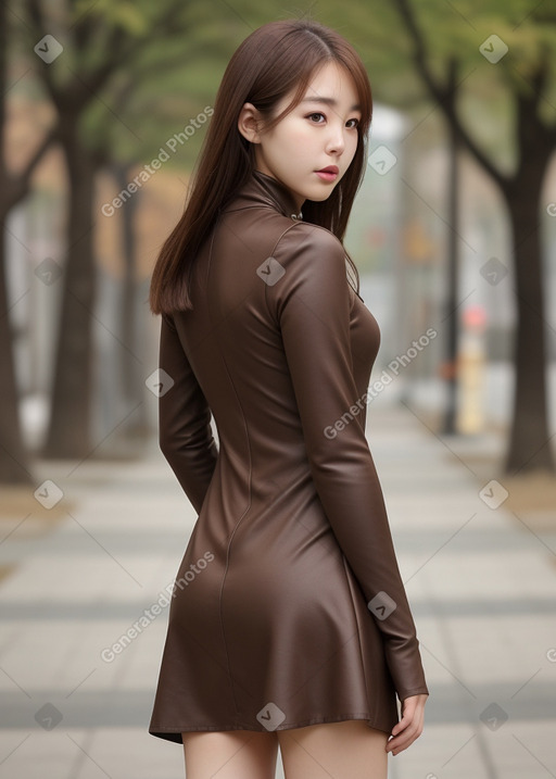 Korean adult female with  brown hair