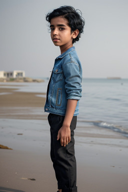 Qatari child boy with  black hair