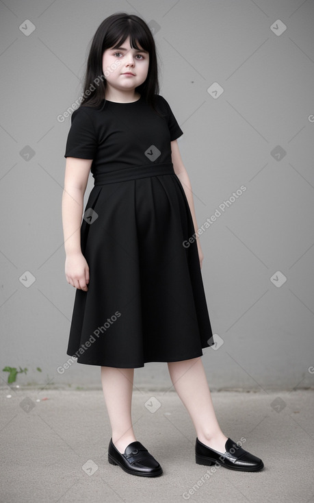 Albanian child girl with  black hair