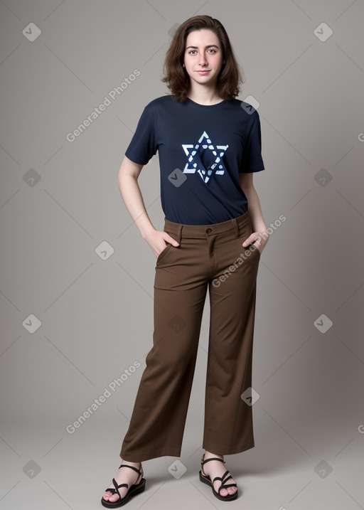 Israeli adult non-binary with  brown hair