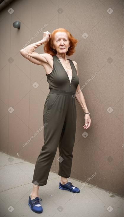 Ugandan elderly female with  ginger hair