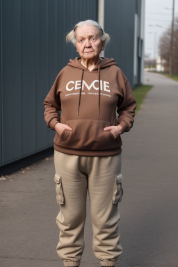 Czech elderly female with  brown hair