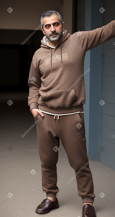 Syrian middle-aged male with  brown hair