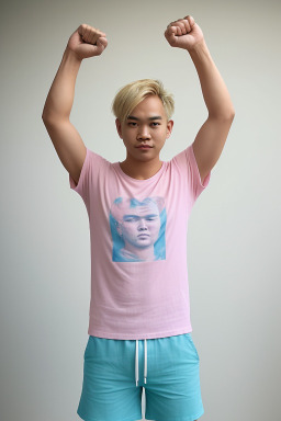 Thai adult male with  blonde hair