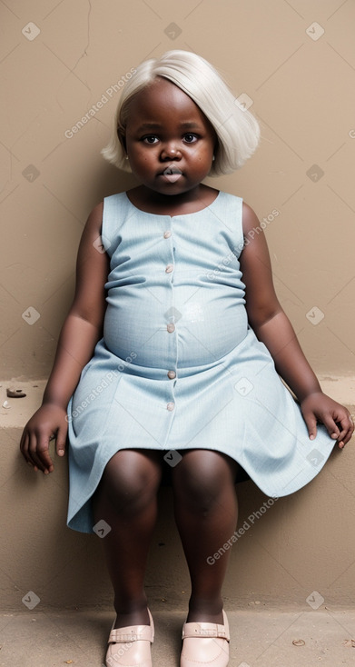 Kenyan child girl with  white hair