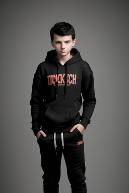 Slovak teenager boy with  black hair