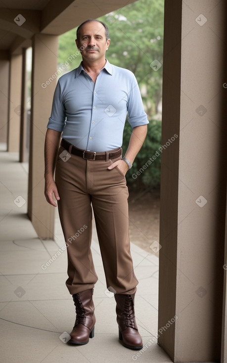 Georgian middle-aged male with  brown hair