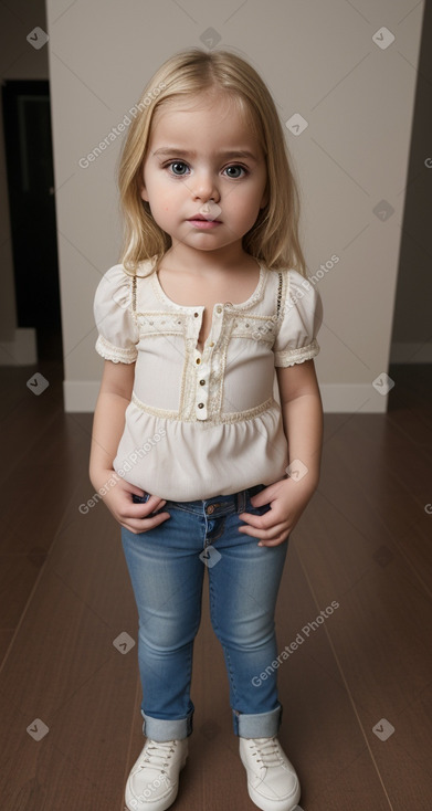 Portuguese infant girl with  blonde hair