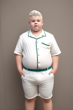 South african teenager boy with  white hair