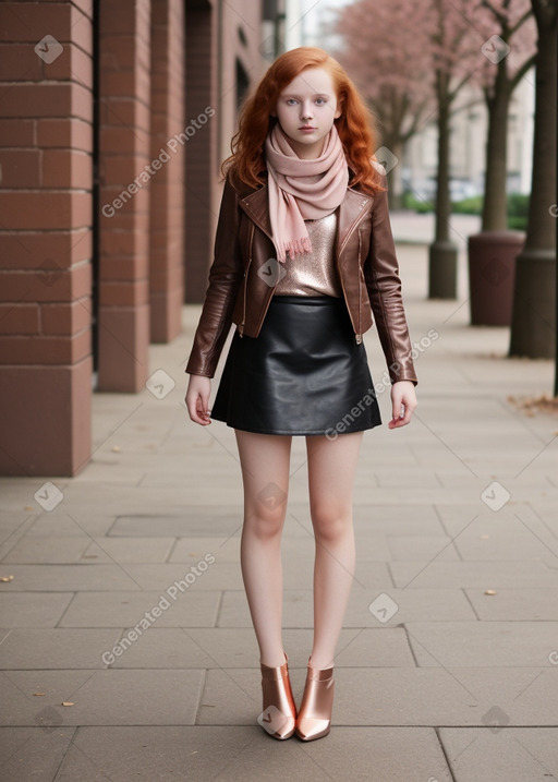 Polish teenager girl with  ginger hair