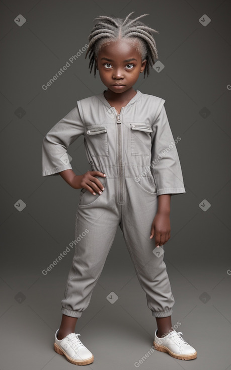 Togolese child girl with  gray hair