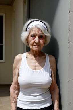 Georgian elderly female with  white hair