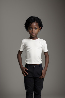 Jamaican child boy with  black hair