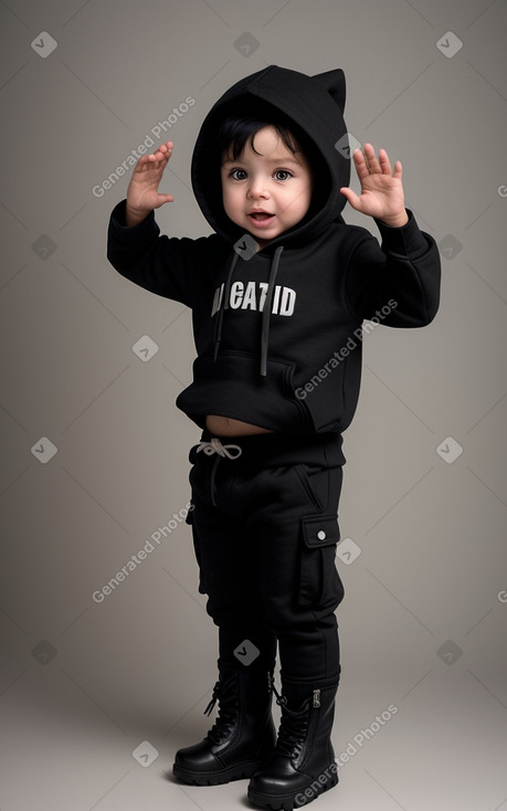 Belgian infant boy with  black hair