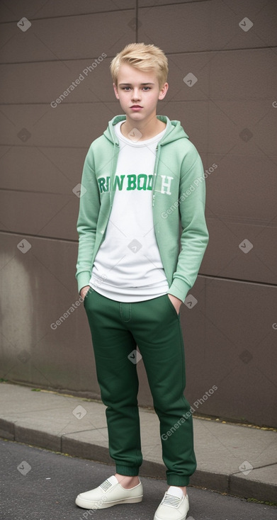 Irish teenager male with  blonde hair