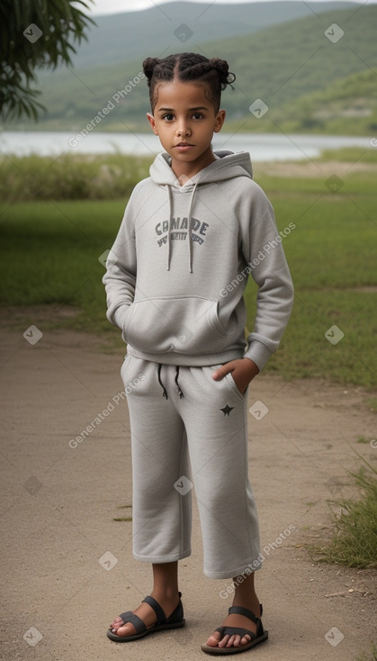 Cuban child boy with  gray hair