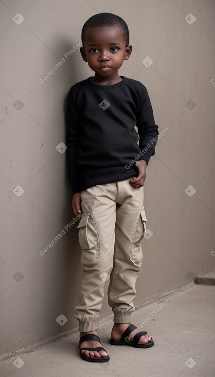 Tanzanian infant boy with  black hair