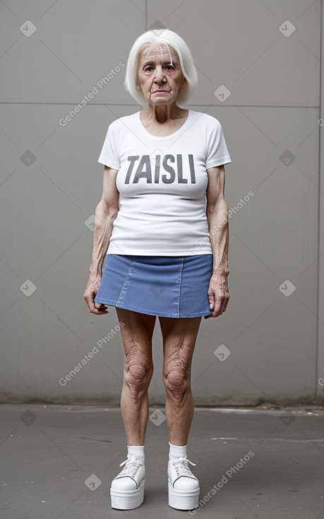 French elderly female with  white hair