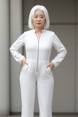 Korean 45 years female with  white hair