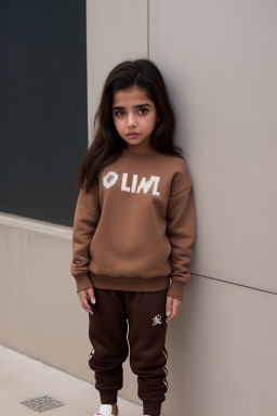 Bahraini child girl with  brown hair