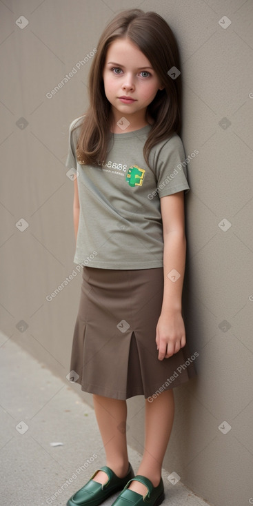 Swiss child girl with  brown hair