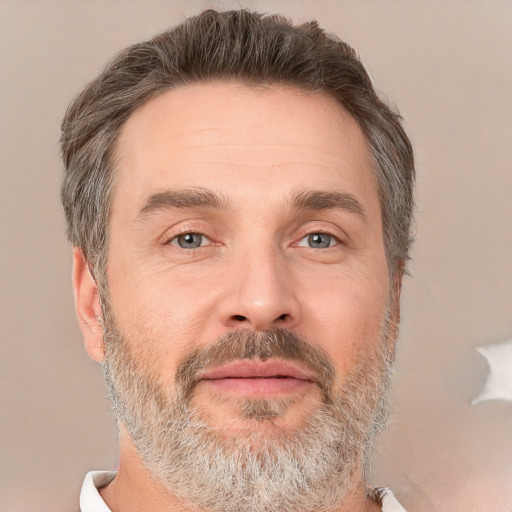 Neutral white adult male with short  brown hair and brown eyes